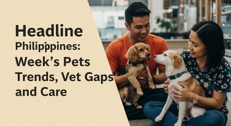 Filipino pet owner at a veterinary clinic in an urban Philippine setting