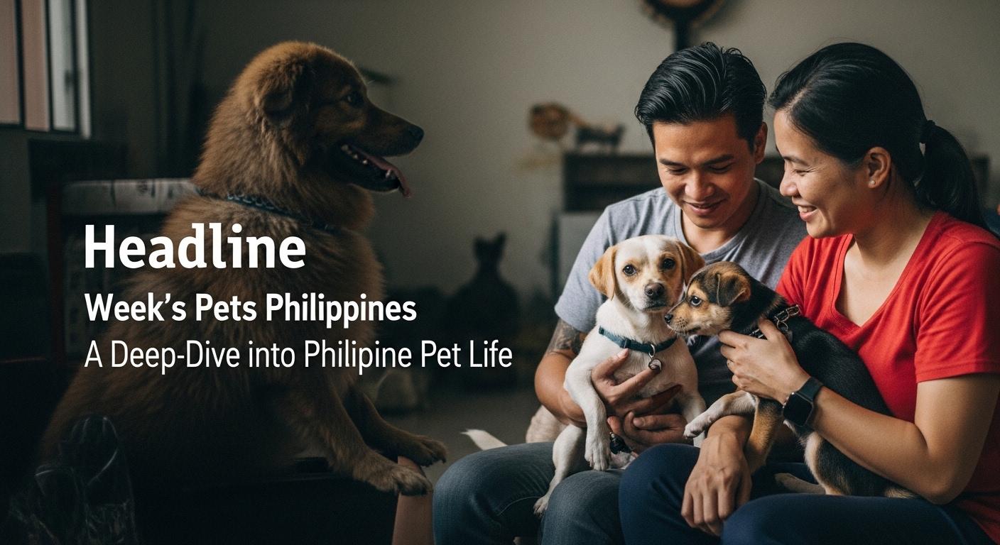 Filipino family at home with pets