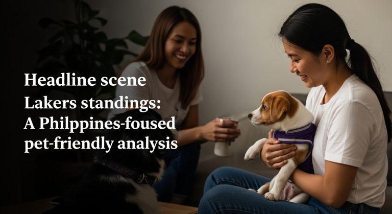 Filipino pets watching Lakers standings on a TV during a home watch party.