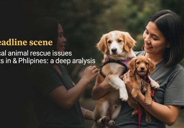 Volunteers at a Philippine animal shelter caring for rescued pets during the day.